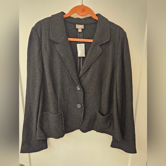 NWT - J Jill Blazer Sweater - Size L - Black - Picture 1 of 12